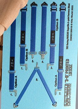 Kitsworld 1:20 Scale TRS Racing Nascar Superlite 6-Point Harness (Blue) 