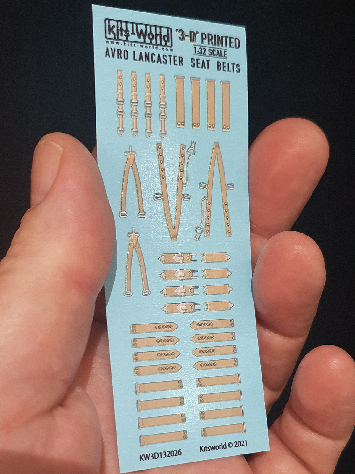 Kits World Decals 1/32 3D SEAT BELT SET for the B-17G FLYING FORTRESS