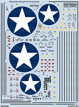 Kitsworld Kitsworld -1:32 Scale Boeing B-17F Flying Fortress Decal Sheet 
