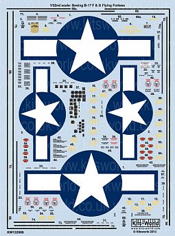 Kitsworld Kitsworld -1:32 Scale Boeing B-17 F/G Flying Fortress Decal Sheet 