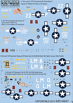 Kitsworld Kitsworld  - 1/144 Scale P-47 Thunderbolts 