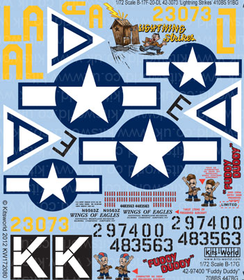 Kitsworld Kitsworld  - 1/72 Scale Decal Sheet B-17F/G Flying Fortress KW172080 