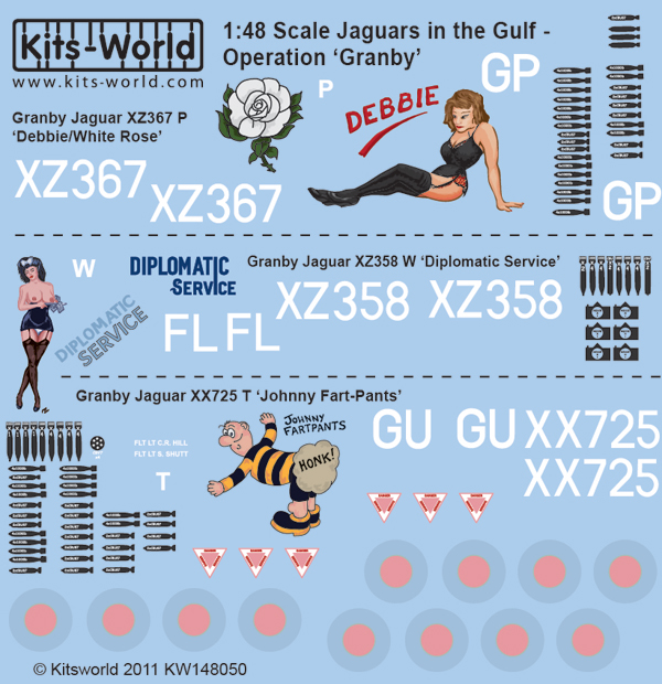 Kitsworld Kitsworld 'Jaguars' -  1/48 Scale Decal Sheet 
KW148050 Operation Granby
 