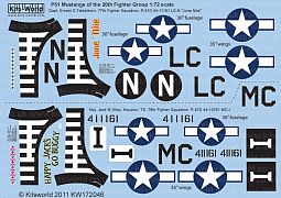 Kitsworld Kitsworld 1/72 Scale Decal Sheet P-51D Mustang KW172046~ 