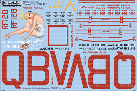 RAF for HKM WBS132132 WARBIRD DECALS 1/32 Avro Lancaster B Mk I I'm Easy 9th Sq