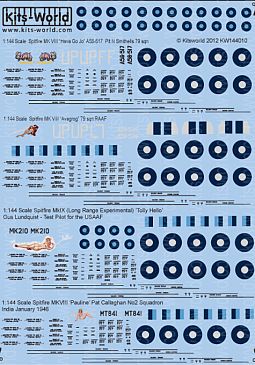 Kitsworld Kitsworld  - 1/144 Scale Decal Sheet Spitfires 