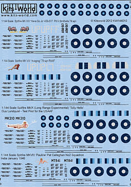 Kitsworld Kitsworld  - 1/144 Scale Decal Sheet Spitfires 