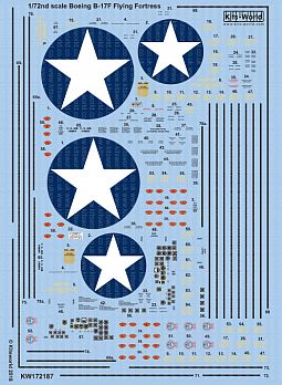 Kitsworld Kitsworld  - 1/72 Scale Boeing B-17F Decal Sheet 