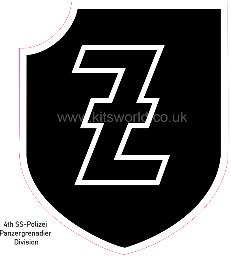 Kitsworld CUSTOM SIZES Waffen SS 4th SS Polizei Panzergrenadier Division  