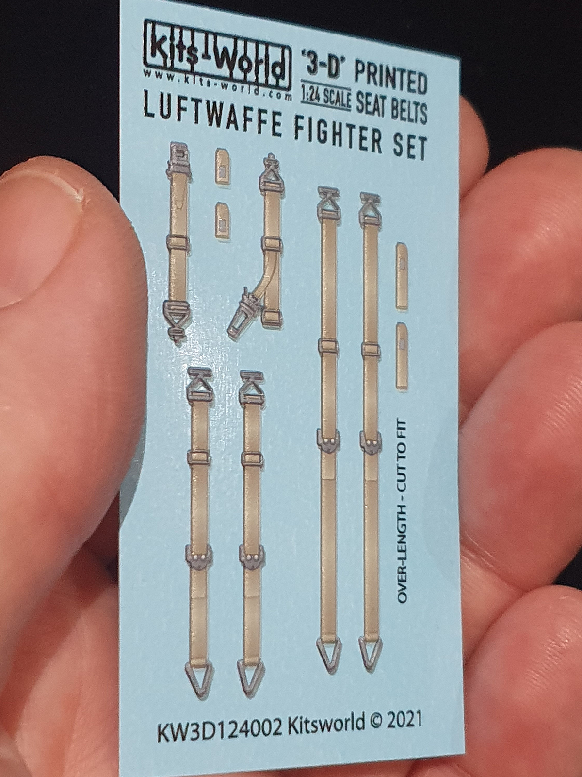 HGW 1/24 Scale Laser Cut Seatbelts for Luftwaffe Fighters Early #124501