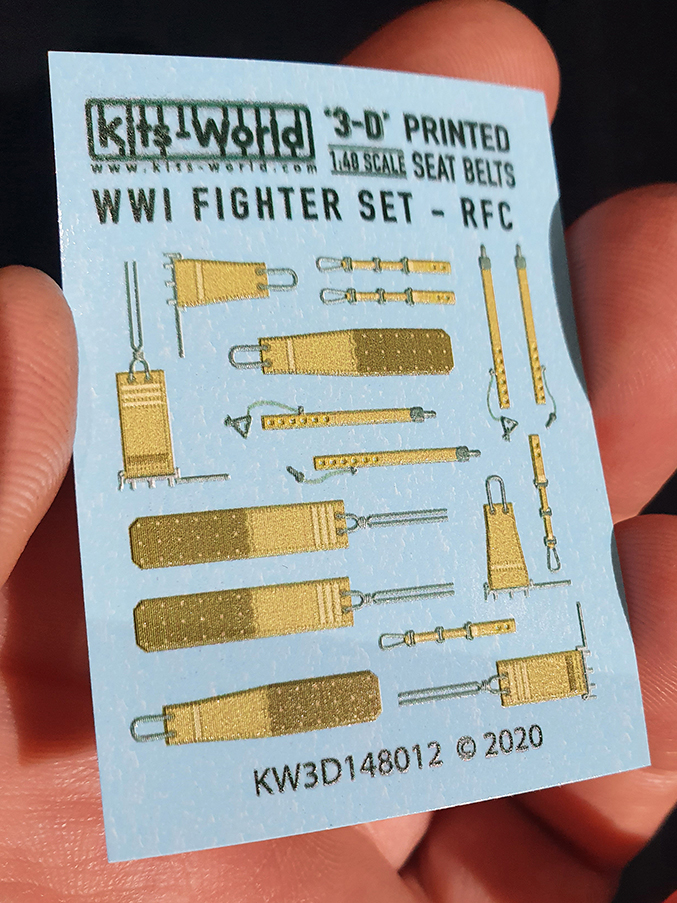 Kits World Decals 1/48 3D SEAT BELT SET for GERMAN WWI FOKKER D.VII Fighter