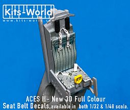 Kitsworld 1:48 scale 'ACES' Ejection Seat Belt Set 