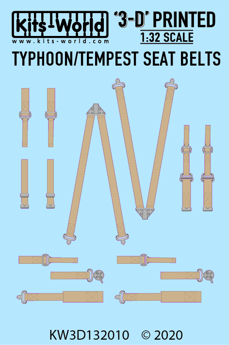 Kits World KW3D148013 Decals 1/48 Seatbelts WWII Typhoon Tempest 